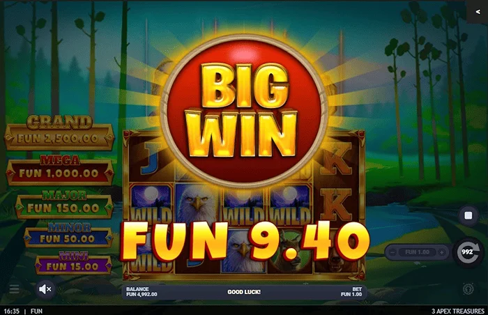3 Apex Treasures - დიდი მოგება Hold & Win-ში